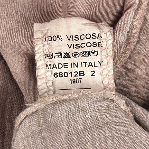 Hi-Lo Blouse Women Size Medium V-Neck Roll Up Sleeves Italy Flowy‎ Sequins Pink - Picture 16 of 16